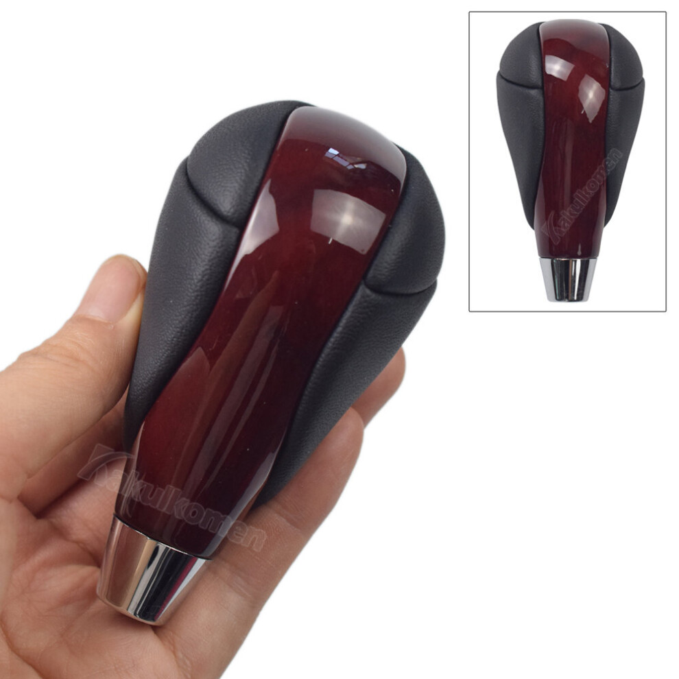(Options 8) Walnut Leather Chrome Automatic Transmission Gear Shift Knob For Lexus 9435914698844