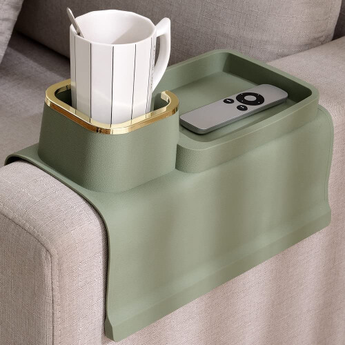 (olive green) Sofa Cup Holder Tray