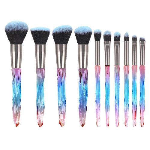 (BLUE) 10 eye shadow brushes