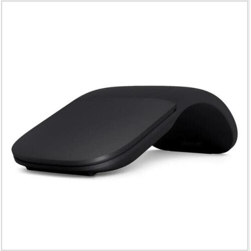 (Black) Bluetooth 4.0 /5.0 Folding Wireless Mouse Arc Touch Roller Computer Silent Mouse Ergonomic Slim Laser Mice For Microsoft Surface