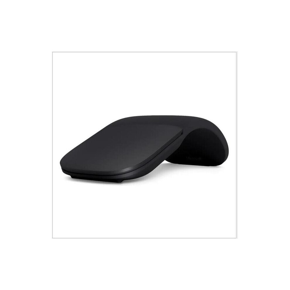 (Black) Bluetooth 4.0 /5.0 Folding Wireless Mouse Arc Touch Roller Computer Silent Mouse Ergonomic Slim Laser Mice For Microsoft Surface