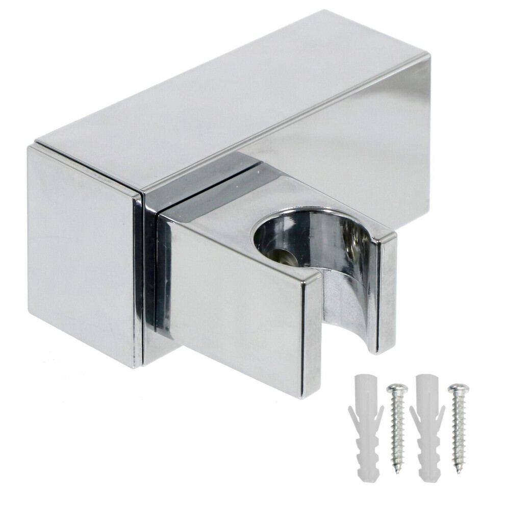 Wall Clamp for Aqualisa Shower Head Adjustable Square Chrome Bracket Holder