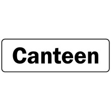 Canteen sign (L) - 1mm Plastic sign - 300m x 100mm