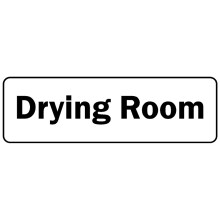 Drying room sign (L) - 3mm Aluminium sign - 300m x 100mm