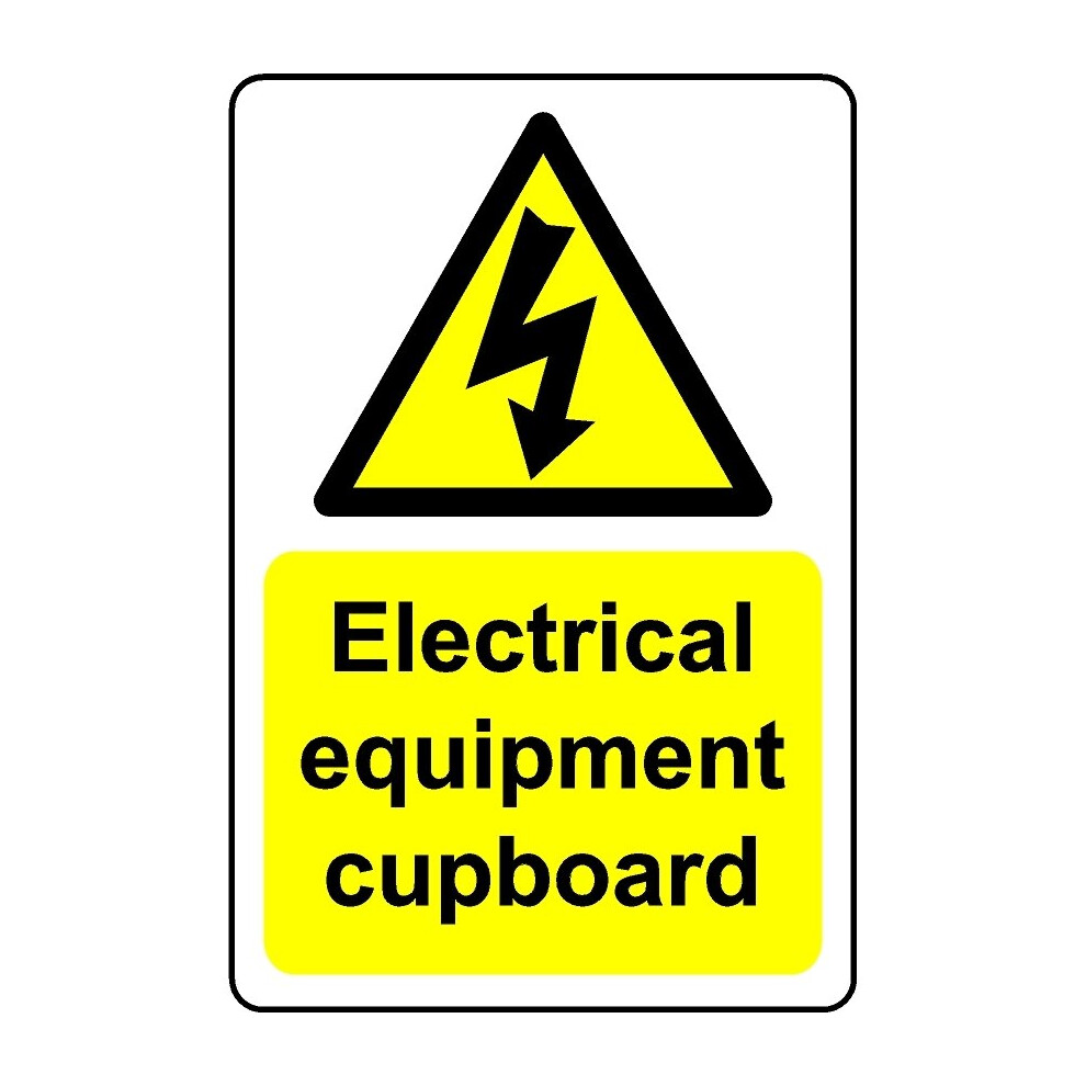 Kpcm Display Ltd Electrical Equipment Cupboard Safety Sign - 1Mm Plastic Sign - 100Mm X 150Mm