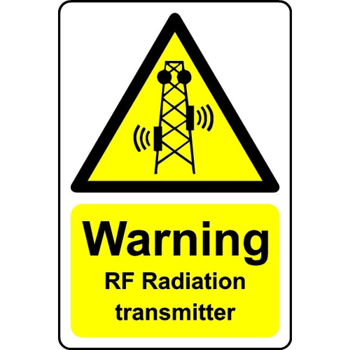 Warning Radio Frequency Radiation Hazard Safety Sign - View #9