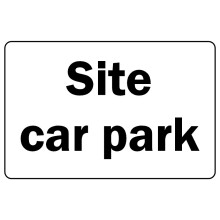 Site car park safety sign - 3mm Aluminium sign - 400mm x 300mm
