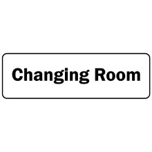 Changing room sign (L) - Self adhesive sticker - 450mm x 150mm
