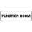 Function room sign (L) - 3mm Aluminium sign - 450mm x 150mm 1