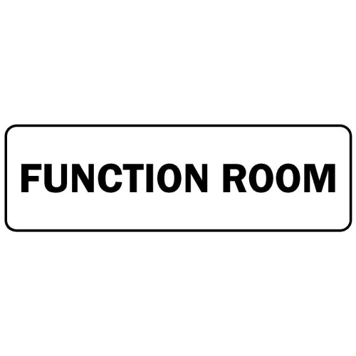 Function room sign (L) - 3mm Aluminium sign - 450mm x 150mm