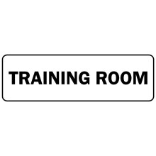 Training room sign (L) - 1mm Plastic sign - 450mm x 150mm