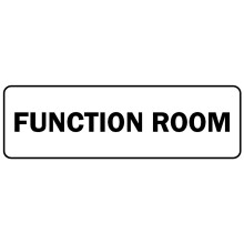 Function room sign (L) - 1mm Plastic sign - 150mm x 50mm