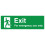 Exit for emergency use only safety sign (L) - Self adhesive sticker - 450m x 150mm 1
