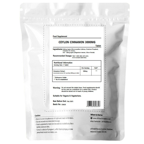 Cinnamon 3000mg x 360 Tablets Blood Sugar Digestion Antioxidant Ceylon 1