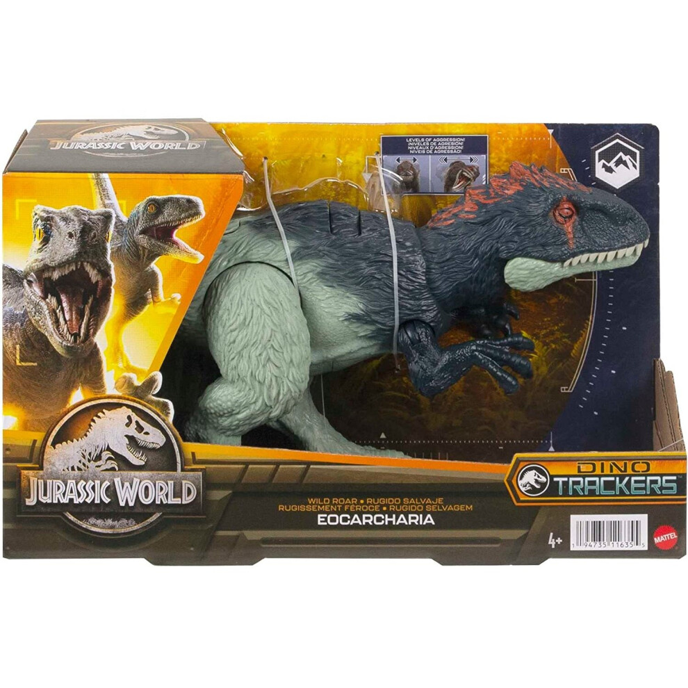 Mattel Jurassic World Dino Trackers Wild Roar Eocarcharia Toys