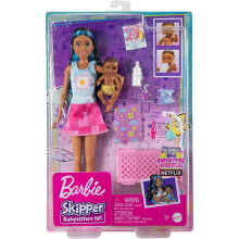 Mattel Barbie Skipper Babysitter Pink Baby Crib Playset Toys - Board Game