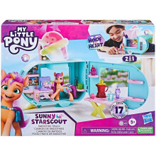 Mein kleines Pony-Spielset, Sunny Starscout Smoothie Truck Set, Hoof to Heart Pony-Puppenspielzeug f r M dchen und Jungen ab 5 Jahren