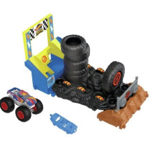 Hot Wheels Monster Trucks Arena Smashers Course Défi Race Ace avec Camion 1:64 et 1 Voiture Écrasable