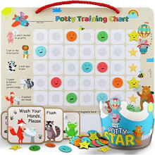 Putska Animal Potty Training Chart for Toddlers Boys & Girls - Potty Training Stickers for Girls Potty Training Toilet and Boys. A Sticker C