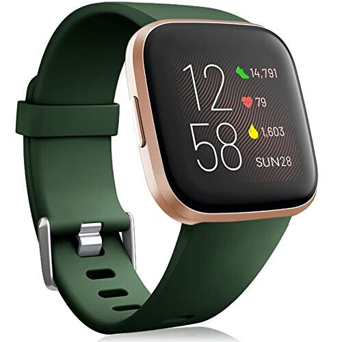 Oielai for Fitbit Versa 2 Strap/Fitbit Versa Strap, Silicone Sport Classic Replacement Straps Compatible with Fitbit Versa Lite/Fitbit Versa