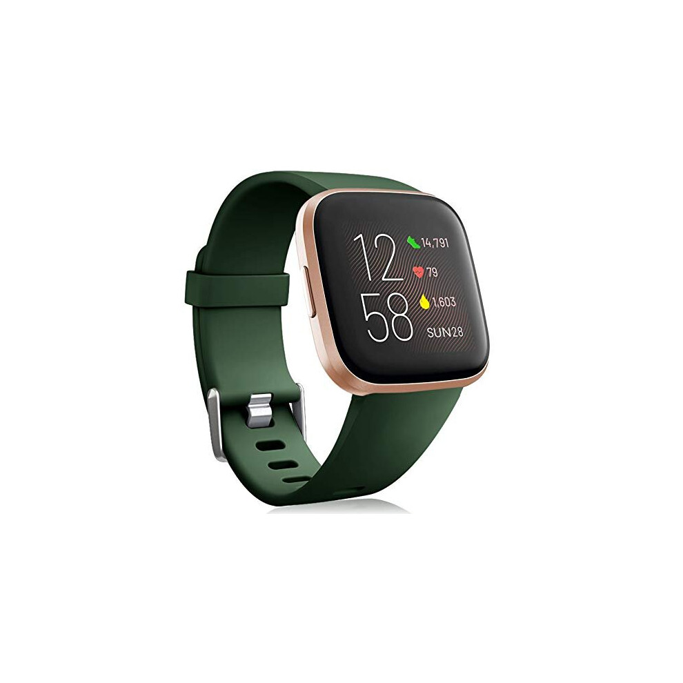 Oielai For Fitbit Versa 2 Strap/Fitbit Versa Strap, Silicone Sport Classic Replacement Straps Compatible With Fitbit Versa Lite/Fitbit Versa