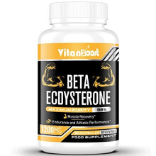 Beta Ecdysterone Supplement 1200mg | Increases Lean Muscle Mass, Exercise Performance, Strength and Protein Synthesis, 98% Maximum Purity Fo