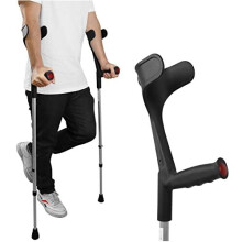 Pepe - Crutches for Adults Men (x2 Units, Open Cuff), Elbow Crutches for Women, Adjustable Crutches for Walking, Adult Crutches Pair, Walkin
