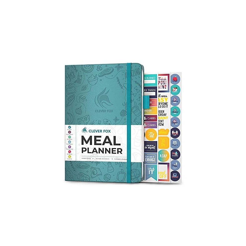 Clever Fox Weekly Meal Planner - Weekly & Daily Meal Prep Journal with Shopping and Grocery Lists for Menu Planning, Healthy Diet & Weight L