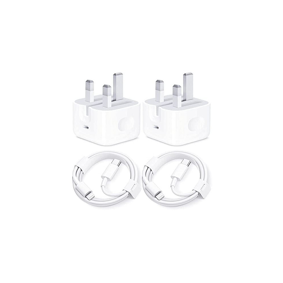 iPhone USB C Charger Ã£Apple MFi CertifiedÃ£ 2 Pack iPhone Charger Plug and Cable 2M 20W Fast Charger Plug PD 3.0 Power Adapter with USB C