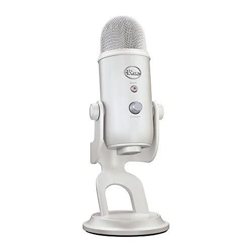 Logitech Micrófono gamer - Con cable - Logitech G - Azul Yeti - USB - Blanco