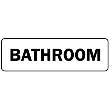 Bathroom sign (L) - Self adhesive sticker - 300m x 100mm