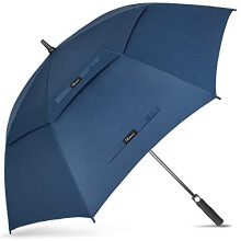 NINEMAX Large Golf Umbrella Windproof Strong 62 Inch,Extra Big Golf Umbrellas Automatic Open - Gents Umbrella Double Canopy (Navy Blue)