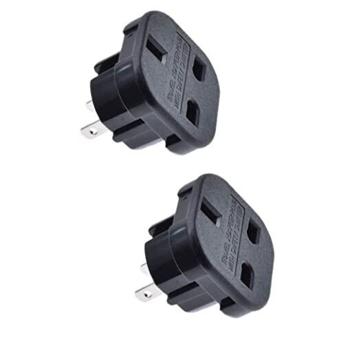 Pack of 2 UK to US Plug Adaptor Type G to Type A and B from UK to USA