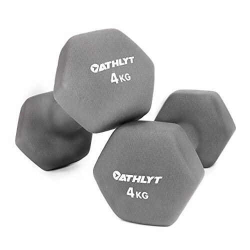 Athlyt - Neoprene Dumbbell Weights - 2 x 4 kg
