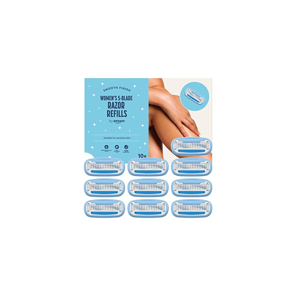 by Amazon Female Razor 5-Blade Refills, Pack of 10 (Previously Solimo brand) 
