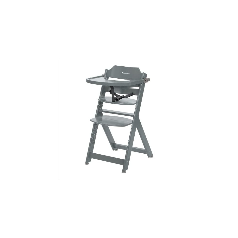 Bebeconfort Timba. Wooden High Chair. Height Adjustable Baby High Chair. 6 Months To 10 Years. Up To 30 Kg. Warm Grey Bébéconfort