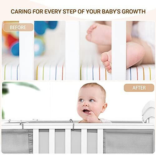 Luchild Cot Bumper Baby Boys Girls Nursery Breathable Crib Bed Liner