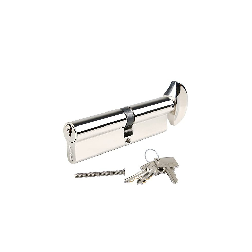 DIDAÃ 100mm Thumb Turn Euro Cylinder Lock 45T/55 UPVC Barrel Lock with 3 Keys Anti-Pick Anti-Bump Anti-Drill Door Barrel Lock with Key Euro