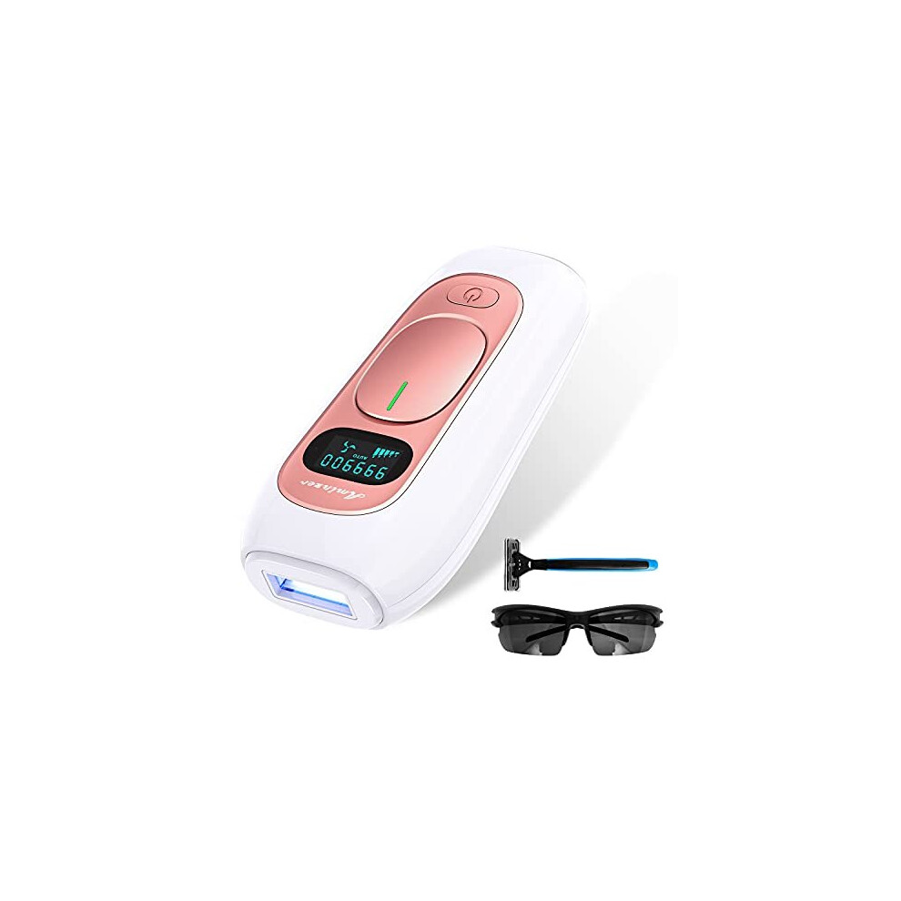 IPL Hair Removal Device,Permanent Laser Hair Removal for Women and Men,999,000 Flashes,5 Energy Levels,2 Modes,Painless Hair Remover for Fac