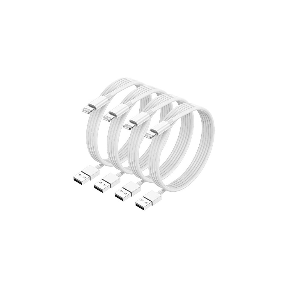 UIIZIBVKJZ Iphone Charger Cable Apple USB To Lightning Lead 2M Extra Long Fast Phone Charging 4Pack For IPhone 14 Pro/14 Pro Max/13/12/11/XR