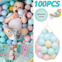 100X Ball Pit Balls Kids Plastic Baby Ocean Soft Toy Colourful Playpen Fun