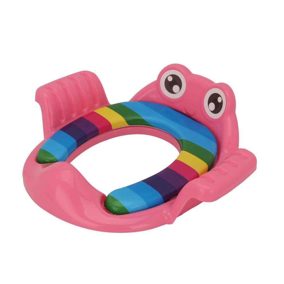 (  Pink) Baby Soft Padded Potty Training Toilet Seat With Handles Toddler Child Potty