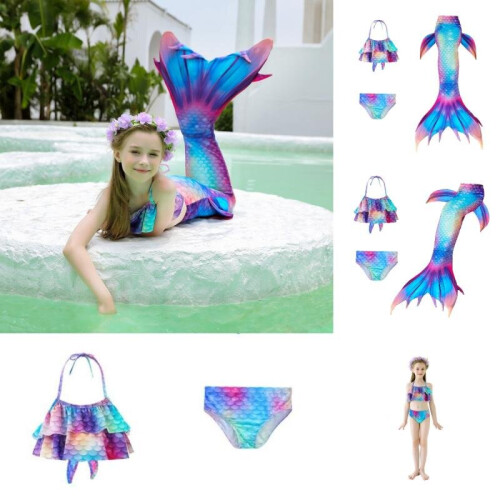 Little girl mermaid tail swimsuit online