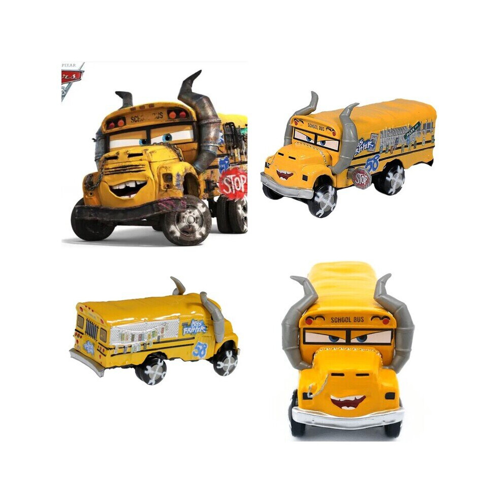 Fritter School Car3 Bus Crazy Max Bull Alloy Toy Kid Cartoon Model Gift Holiday