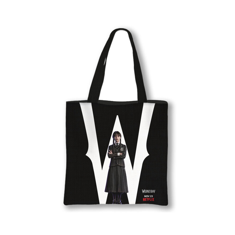(W) Tote Addams Wednesday Shoulder Bags School Travel Birthday Valentines Day Gifts