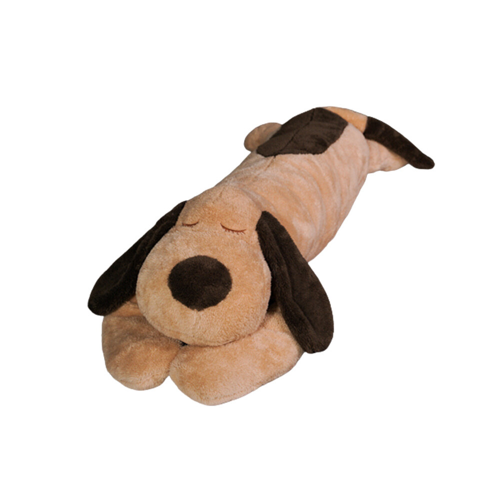 (, 70Cm/27.56In) Large Sausage Size Dog Long Strip Throw Pillow Cushion Plush Stuffed Gift Doll Brown