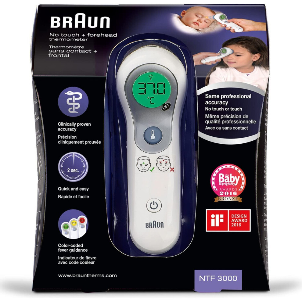 Braun No Touch + forehead thermometer, NTF3000