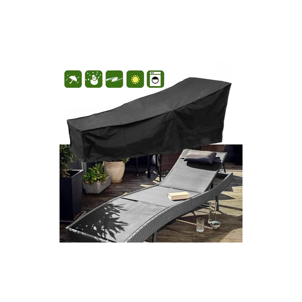(210*75*40*80cm) Waterproof Lounger Sunbed Garden Furniture Cover