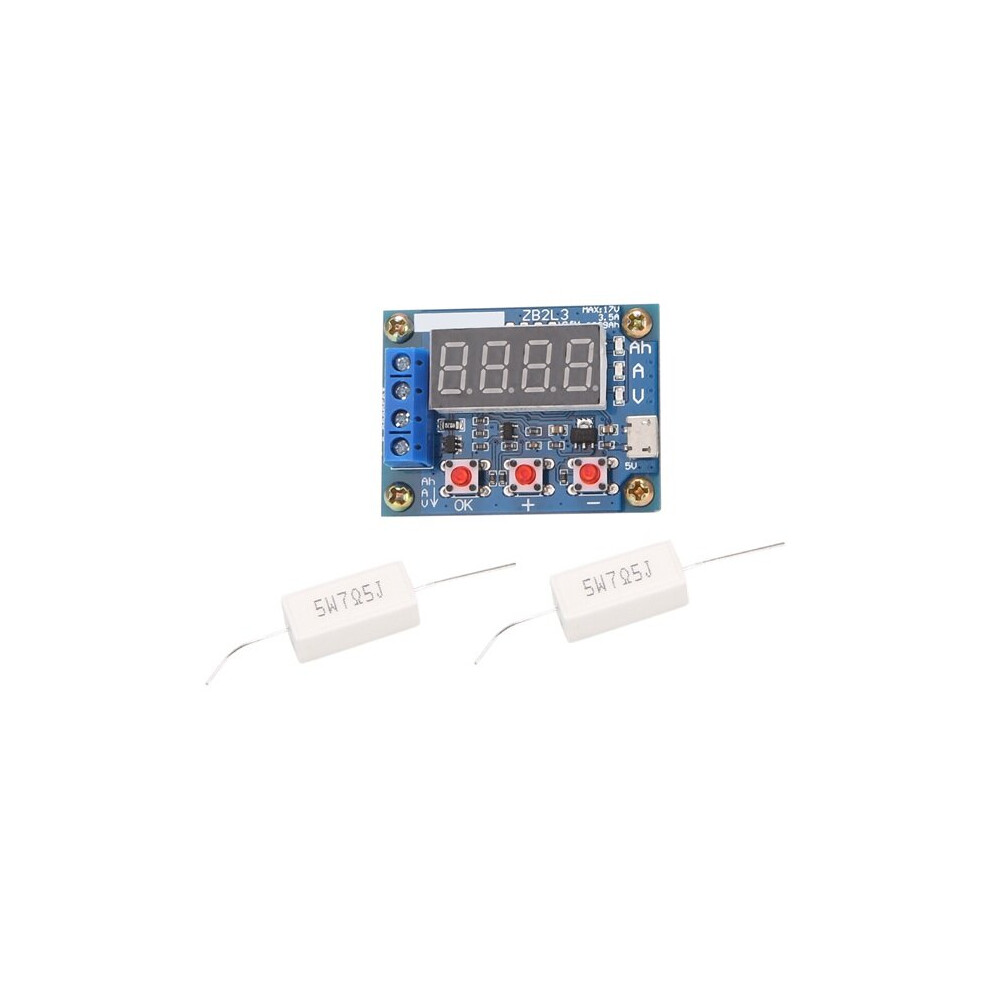 Zb2l3 Battery Tester Led Digital Display 18650 Lithium Battery Power Supply Test Resistance Lead-Acid Capacity 4762016953713