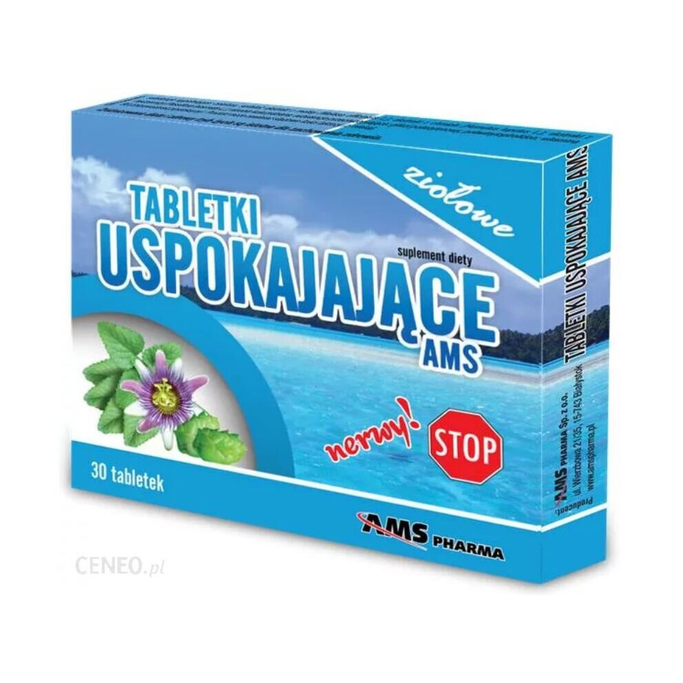 Tabletki uspokajajace AMS 30 tab relieve stress nervous tension difficulty sleep